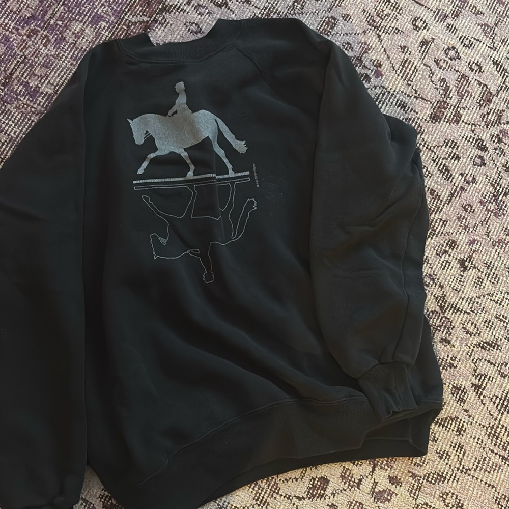 Vintage crewneck equestrian sweatshirt jumper excellent condition MADE IN USA